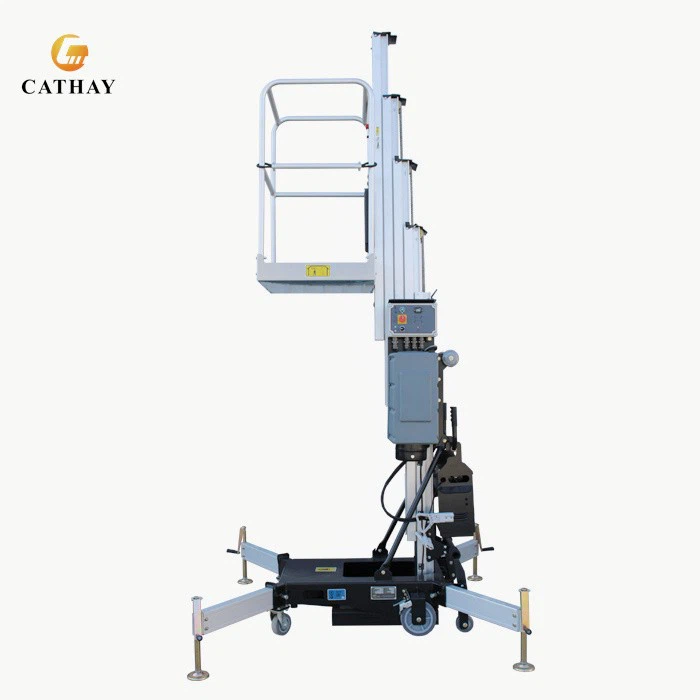 Single Mast Self Propelled Aluminum Man Lift